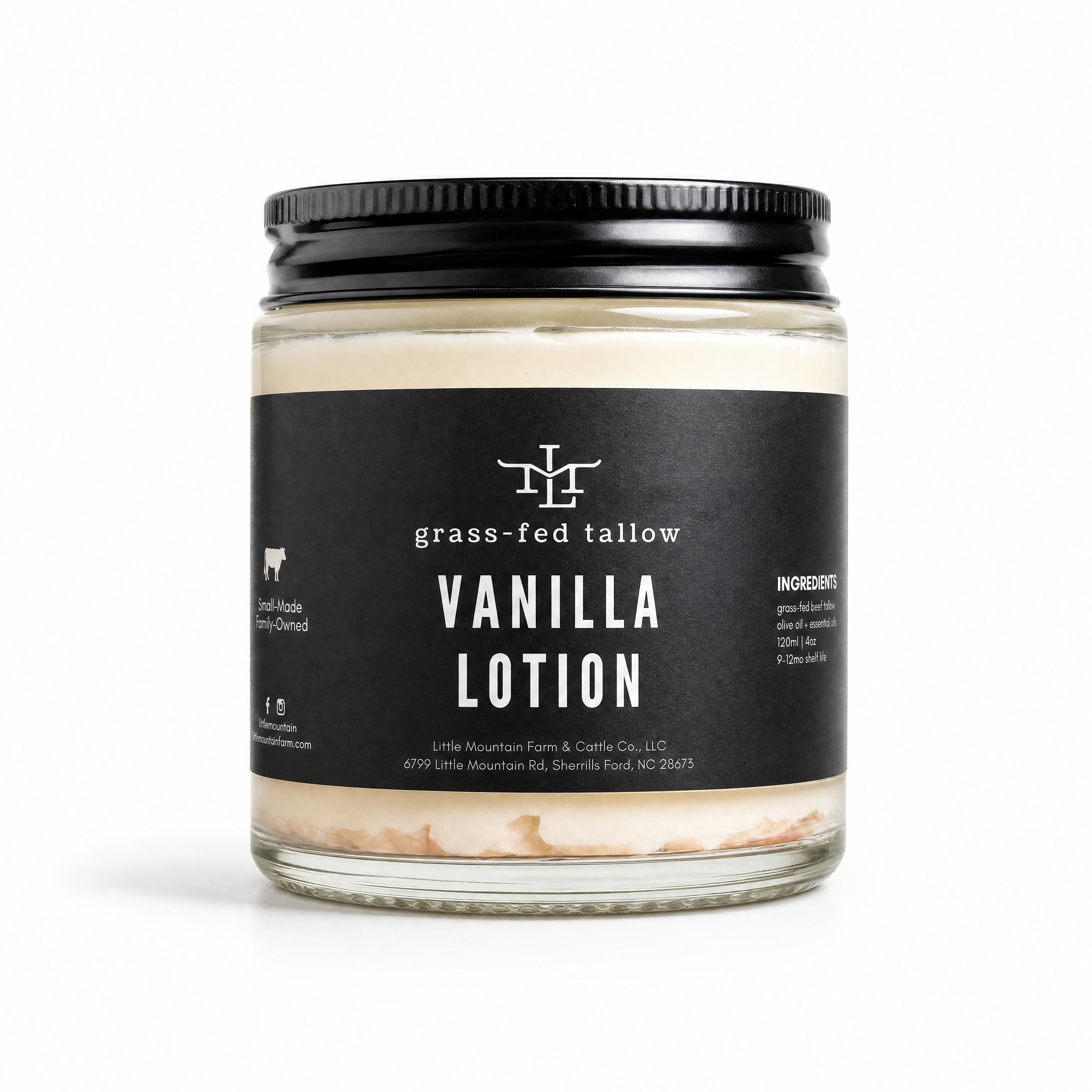 Grass-Fed Vanilla Tallow Body Lotion (4oz)